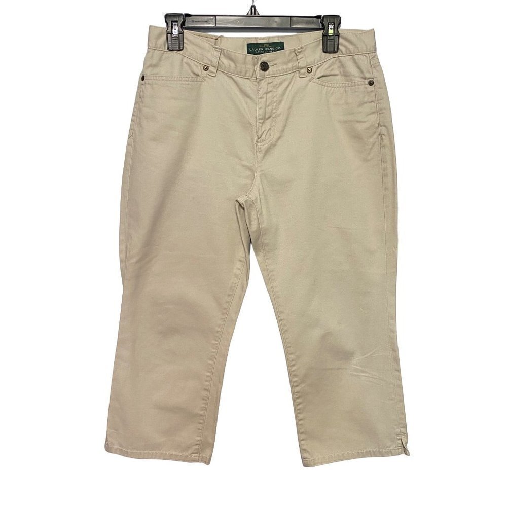 LRL Lauren Jeans Co. Ralph Lauren Women’s Beige Cropped Pants Size 6‎